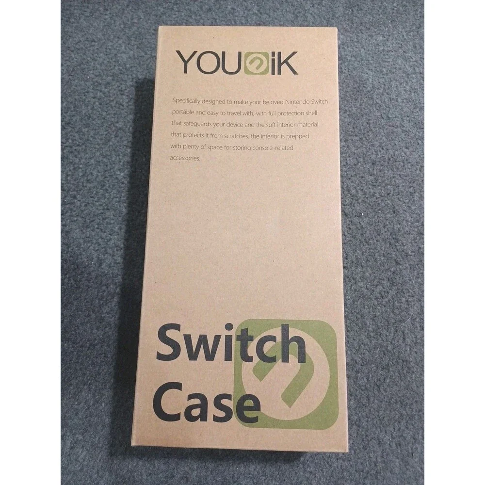 Younik Switch Case for Switch Portable Carrying Case 14 in 1. Brown Black